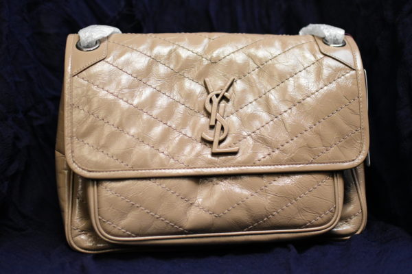 ysl crinkled leather